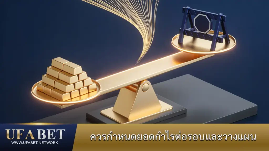 ภาพแสดงแนวคิดการกำหนดเป้าหมายกำไรและวางแผนการเล่น เพื่อควบคุมความเสี่ยงในการเดิมพัน UFABET