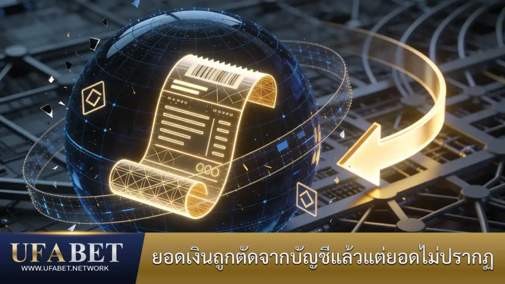 ปัญหายอดเงินถูกตัดจากบัญชีแต่ไม่ปรากฏในระบบ UFABET พร้อมขั้นตอนตรวจสอบธุรกรรม