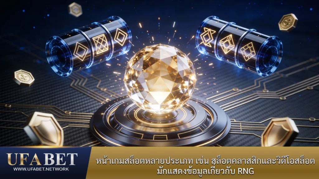 หน้าเกมสล็อตยูฟ่าเว็บตรง แสดงข้อมูล RNG ระบบสุ่มเกมยุติธรรม สล็อตคลาสสิกและวิดีโอสล็อต